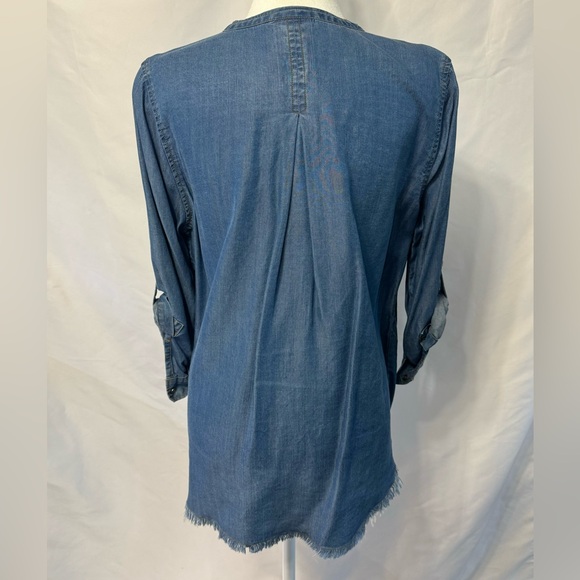 Denim Tunic Shirt, Jean Shirt, Long Blue Shirt, Hester & Orchard Shirt - Picture 4 of 7
